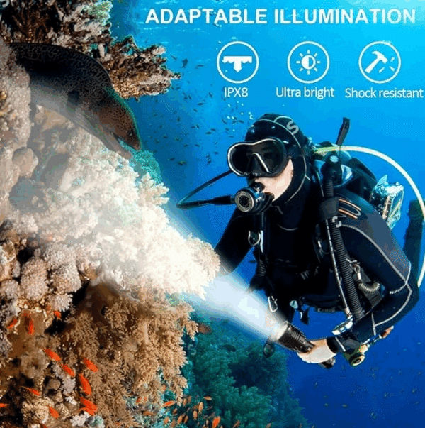 Wurkkos DL30 3600 Lumen 219m Throw Rechargeable Diving Flashlight with 21700 Battery - Image 15
