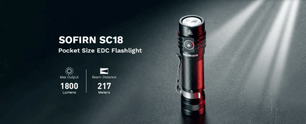 Sofirn SC18 1800 Lumen 217m Throw Rechargeable EDC Flashlight - Image 18