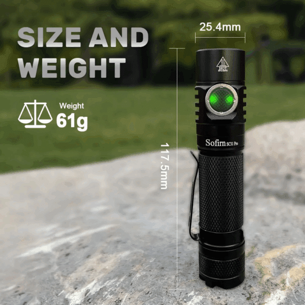 Sofirn SC31 Pro 2000 Lumen 255m Throw Rechargeable Flashlight with 18650 Battery - Image 17