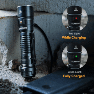 OPEN BOX Sofirn SK1 1300 Lumen 479m Throw Rechargeable Tactical Flashlight with 18650 Battery
