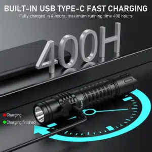 Wurkkos FC12C 1600 Lumen 332m Throw Rechargeable Flashlight with 18650 Battery