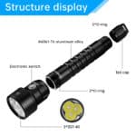 Sofirn SD09L 6800 Lumen 542m Throw Rechargeable Diving Flashlight with 21700 Batteries
