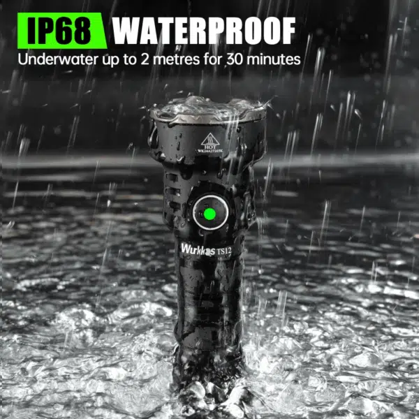 Wurkkos TS12 1350 Lumen 473m Throw Rechargeable Flashlight with 14500 Battery - Image 32
