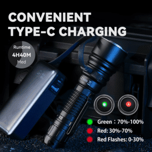 Sofirn SK40 3200 Lumen 580m Throw Rechargeable Tactical Flashlight with 21700 Battery