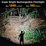 Wurkkos FC11C 1200 Lumen 155m Throw Rechargeable Flashlight with 18650 Battery