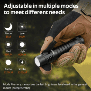 Wurkkos FC11C 1200 Lumen 155m Throw Rechargeable Flashlight with 18650 Battery