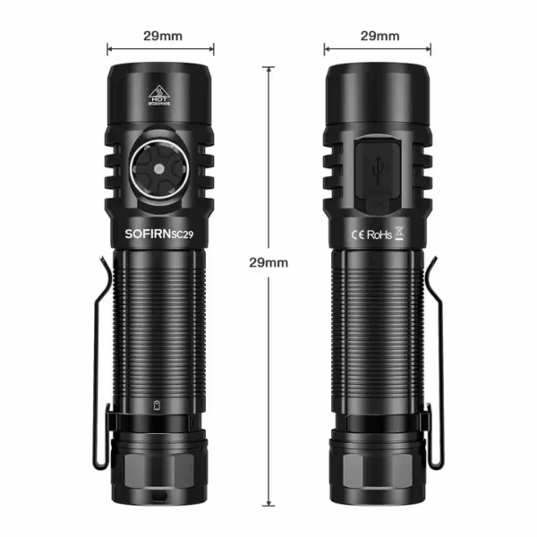 Sofirn SC29 3000 Lumen 142m Throw Rechargeable Flashlight with 21700 Battery - Image 17