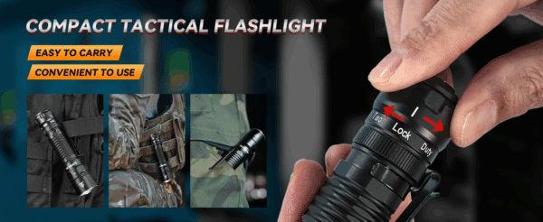 OPEN BOX Sofirn SK1 1300 Lumen 479m Throw Rechargeable Tactical Flashlight with 18650 Battery - Image 27