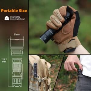 OPEN BOX Sofirn SK1 1300 Lumen 479m Throw Rechargeable Tactical Flashlight with 18650 Battery
