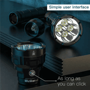 Wurkkos DL70 13000 Lumen 505m Throw Rechargeable Diving Flashlight with 2x 26650
