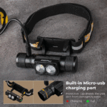 Wurkkos H25LR 500 Lumen 100m Throw Rechargeable Headlamp with 18650 Battery