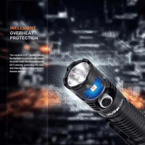 Wurkkos TD04 3000 Lumen 295m Throw Rechargeable Tactical Flashlight with 21700 Battery