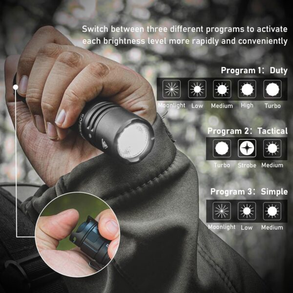 Sofirn SC28 2800 Lumen 223m Throw Rechargeable Flashlight with 21700 Battery - Image 4