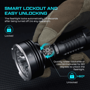 Sofirn IF30 12000 Lumen 685m Throw Rechargeable Flashlight with 32650 Battery
