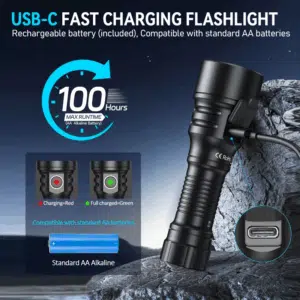 Wurkkos TS15 900 Lumen 401m Throw Rechargeable Mini Flashlight with 14500 Battery
