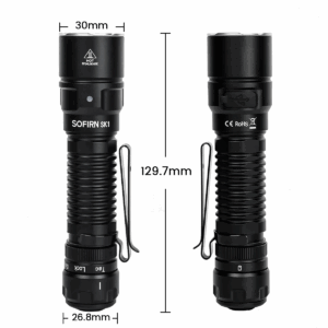 OPEN BOX Sofirn SK1 1300 Lumen 479m Throw Rechargeable Tactical Flashlight with 18650 Battery