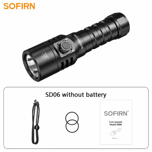 Sofirn SD06 3200 Lumen 472m Throw Rechargeable Diving Flashlight with 21700 Battery - Image 6