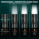 Wurkkos DL46 20000 Lumen 608m Throw Rechargeable Diving Flashlight with 1x 46950 Battery