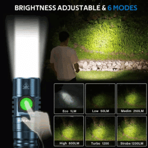 Wurkkos FC11C 1200 Lumen 155m Throw Rechargeable Flashlight with 18650 Battery