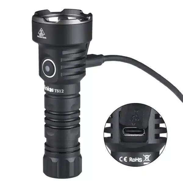 Wurkkos TS12 1350 Lumen 473m Throw Rechargeable Flashlight with 14500 Battery - Image 12