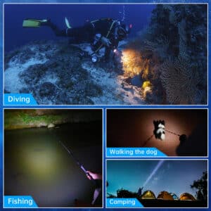 Sofirn SD09L 6800 Lumen 542m Throw Rechargeable Diving Flashlight with 21700 Batteries