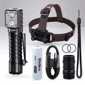 OPEN BOX Wurkkos HD15 2000 Lumen 151m Throw Rechargeable Headlamp with 18650 Battery