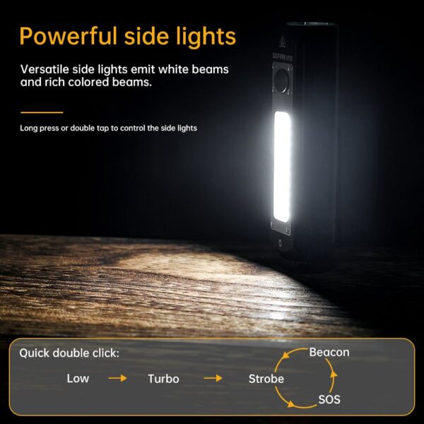 Sofirn IF23 4000 Lumen 247m Throw Rechargeable Flashlight with 21700 Battery - Image 7
