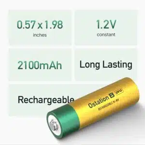Olight B Pro AA Rechargeable Batteries 8-Pack 2100mAh NiMH