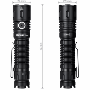 Wurkkos TD04 3000 Lumen 295m Throw Rechargeable Tactical Flashlight with 21700 Battery