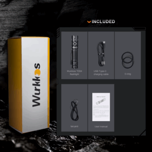 Wurkkos TD04 3000 Lumen 295m Throw Rechargeable Tactical Flashlight with 21700 Battery