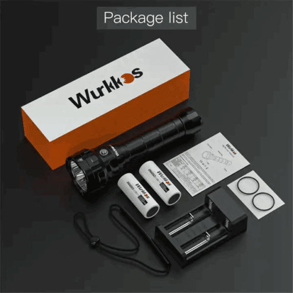 Wurkkos DL70 13000 Lumen 505m Throw Rechargeable Diving Flashlight with 2x 26650 - Image 8