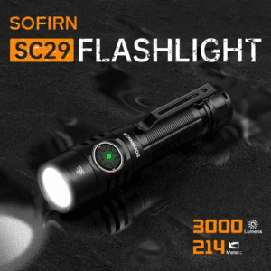 Sofirn SC29 3000 Lumen 142m Throw Rechargeable Flashlight with 21700 Battery