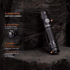 Wurkkos TD04 3000 Lumen 295m Throw Rechargeable Tactical Flashlight with 21700 Battery