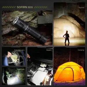 Sofirn SC33 5200 Lumen 327m Throw Rechargeable Flashlight with 21700 Battery
