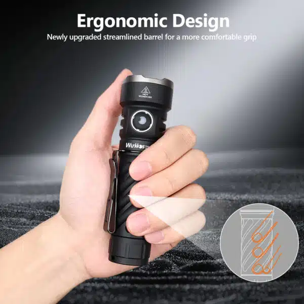 OPEN BOX Wurkkos TS26S 3100 Lumen 191m Throw Rechargeable Flashlight with 21700 Battery - Image 8