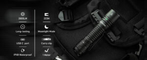 Sofirn SC28 2800 Lumen 223m Throw Rechargeable Flashlight with 21700 Battery