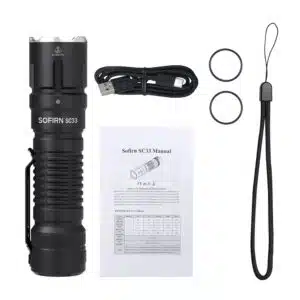 Sofirn SC33 5200 Lumen 327m Throw Rechargeable Flashlight with 21700 Battery