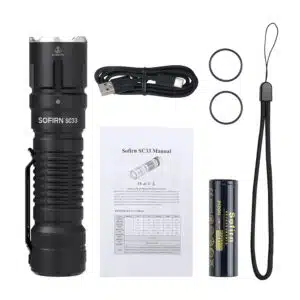 Sofirn SC33 5200 Lumen 327m Throw Rechargeable Flashlight with 21700 Battery