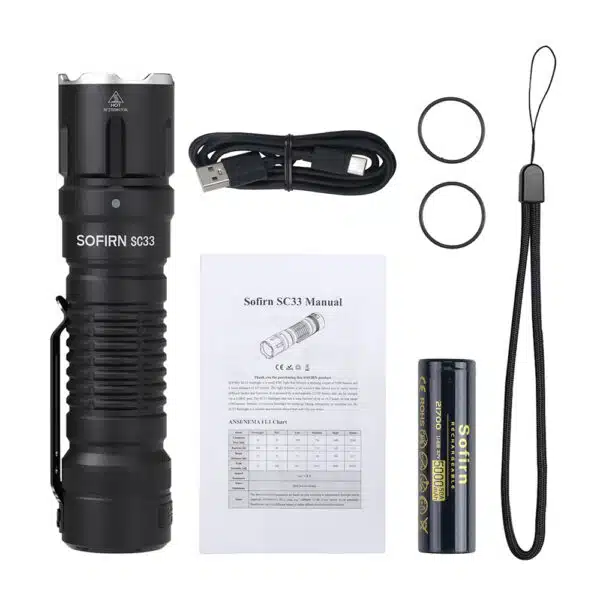 Sofirn SC33 5200 Lumen 327m Throw Rechargeable Flashlight with 21700 Battery - Image 18