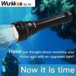 Wurkkos DL70 13000 Lumen 505m Throw Rechargeable Diving Flashlight with 2x 26650