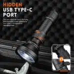 Sofirn SF26 2000 Lumen 964m Throw Rechargeable Tactical Flashlight with 21700 Battery