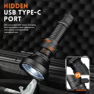 Sofirn SF26 2000 Lumen 964m Throw Rechargeable Tactical Flashlight with 21700 Battery