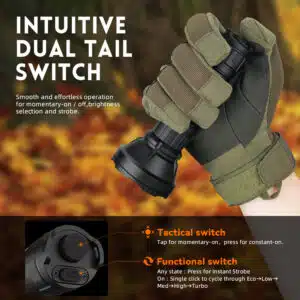 Sofirn SF26 2000 Lumen 964m Throw Rechargeable Tactical Flashlight with 21700 Battery