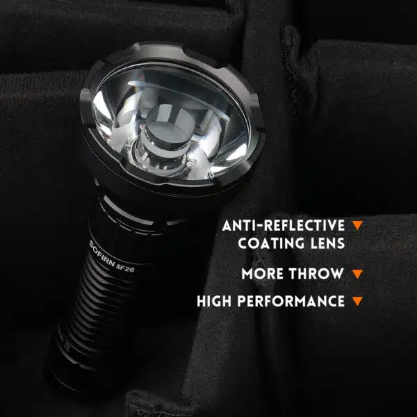 Sofirn SF26 2000 Lumen 964m Throw Rechargeable Tactical Flashlight with 21700 Battery - Image 18