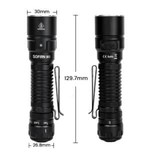 OPEN BOX Sofirn SK1 1300 Lumen 479m Throw Rechargeable Tactical Flashlight with 18650 Battery