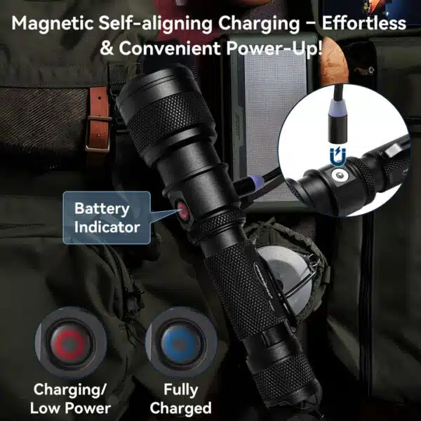 Powertac FlexBeam 1200 Lumen 700m Throw Adjustable Beam Rechargeable Flashlight - Image 21