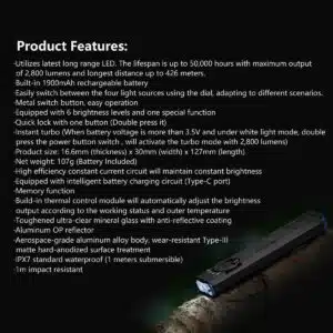 Imalent GR35 Green or Red Laser 2800 Lumen 426m Throw Rechargeable EDC Flashlight