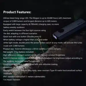 Imalent GR35 Premium Green or Red Laser 2800 Lumen 426m Throw Rechargeable EDC Flashlight with Charging Case