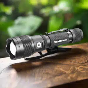 Powertac FlexBeam 1200 Lumen 700m Throw Adjustable Beam Rechargeable Flashlight