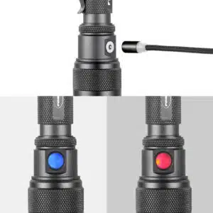Powertac FlexBeam 1200 Lumen 700m Throw Adjustable Beam Rechargeable Flashlight
